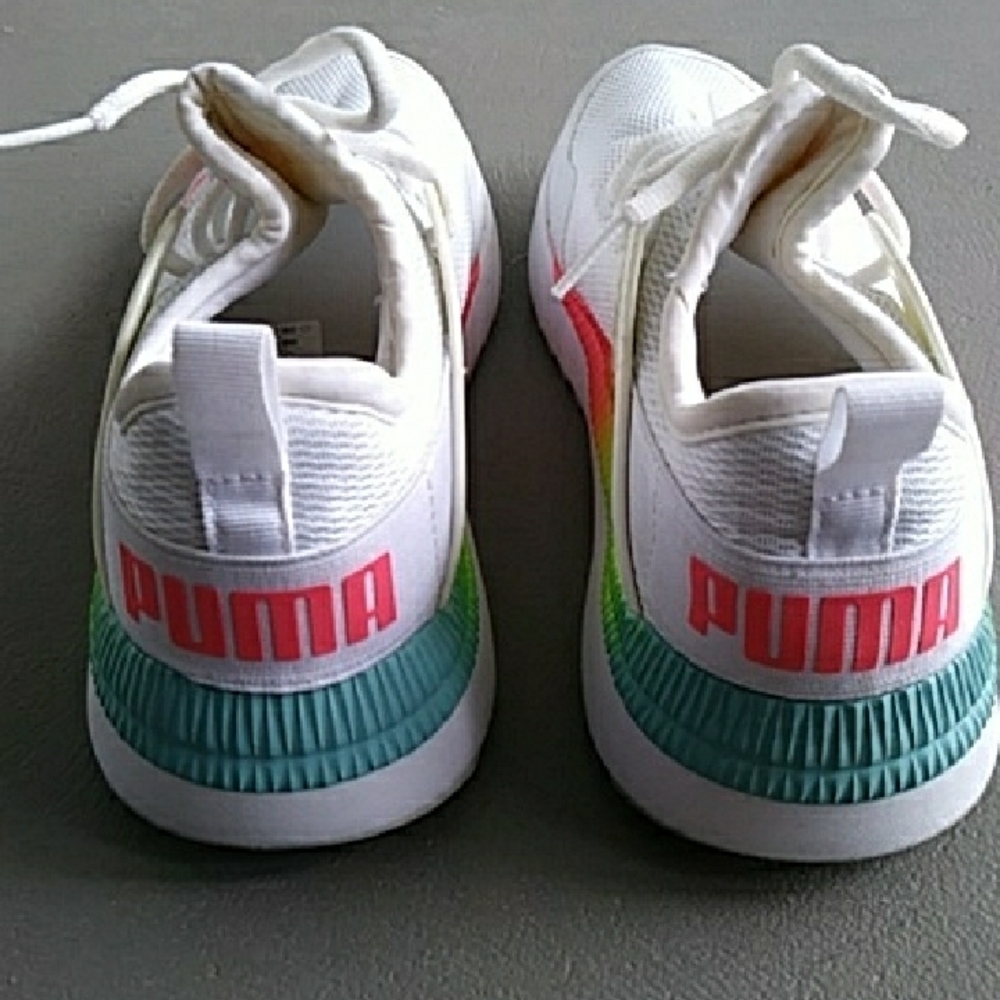 Puma Pacer Next Cage White and Rainbow Women's Sneakers Size 8 - Picture 8 of 10
